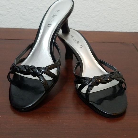Michelle D Showbiz Strappy Heels/Black/Sz 7M/NWT - Picture 6 of 8